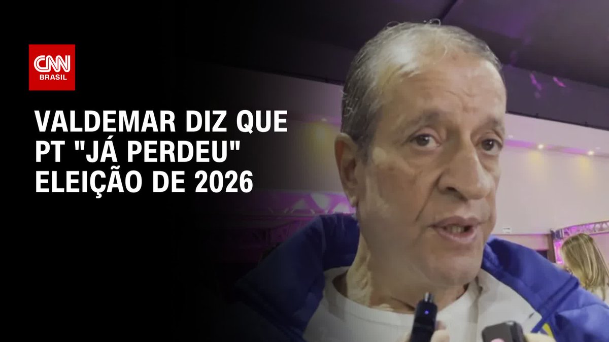 Valdemar diz que PT “já perdeu” eleição de 2026; assista #CNNBrasil