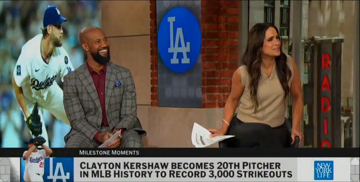 Our guys Chris Young and Anthony Recker reflect on their playing days facing one of the all-time greats in Clayton Kershaw: "I only had four punchies and two walks. I think I'm taking that!" - CY 😂🤝