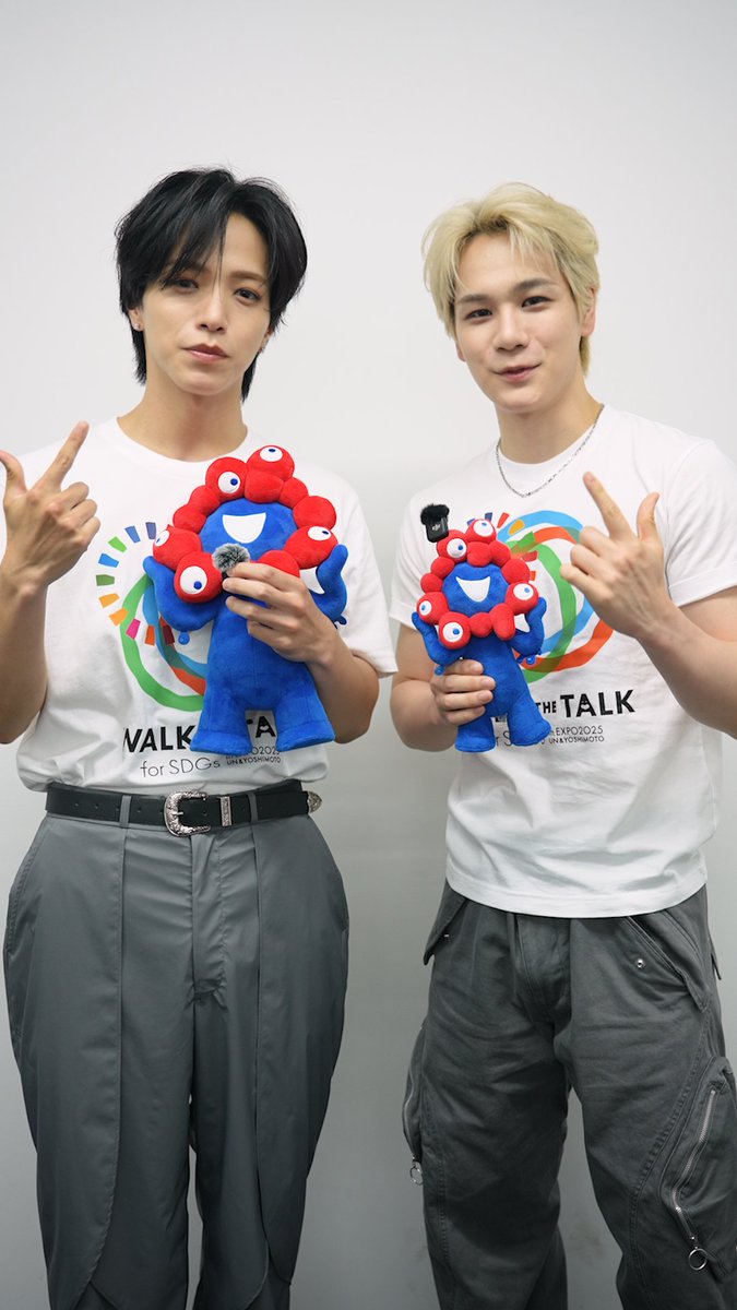 「Walk the Talk for SDGs in EXPO 2025 UN&amp;YOSHIMOTO」に参加された #JO1 の #大平祥生 さんと #豆原一成 さんにインタビュー🎤 JO1のおふたりが普段の生活の中でされているSDGsにつながることは…？💭 JO1 #EXPO2025 #きたぞ万博 #HelloEXPO2025