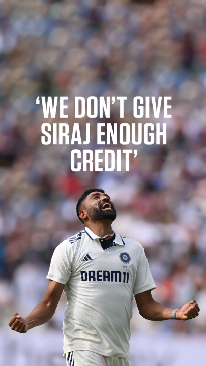 Mohammed Siraj. Always running in. Always putting in everything.