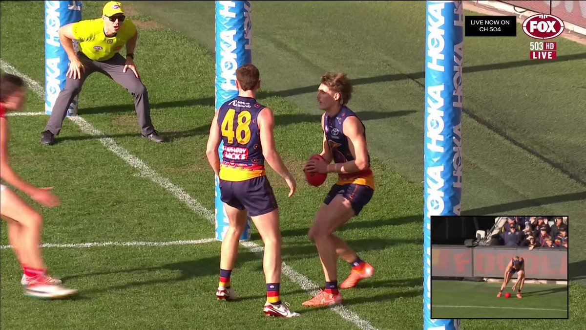 "As subtle as a sledgehammer." The Crows weren't happy with this deliberate rushed behind. 📺 Watch #AFLCrowsDees LIVE on ch.503 or stream on Kayo: ✍️ BLOG 🔢 MATCH CENTRE