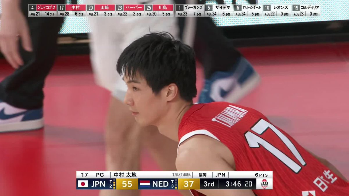 スピードで一気に駆け抜け⚡️ #23 ハーパーのアシストから#17 中村の2本目! ハーパージュニア”JJ” 中村太地 📺日本テレビ系列にて生放送 📡バスケットLIVE/TVerにて生配信 #日本生命カップ2025 #AkatsukiJapan #日本一丸
