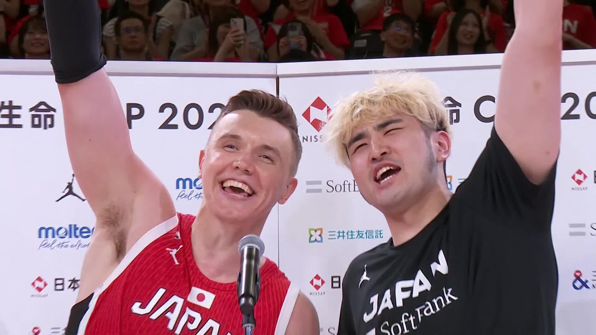 ホーキンソン選手が伝えたい2つのこと🎤🎶😂 Josh Hawkinson 川真田紘也 #日本生命カップ2025 #AkatsukiJapan #日本一丸