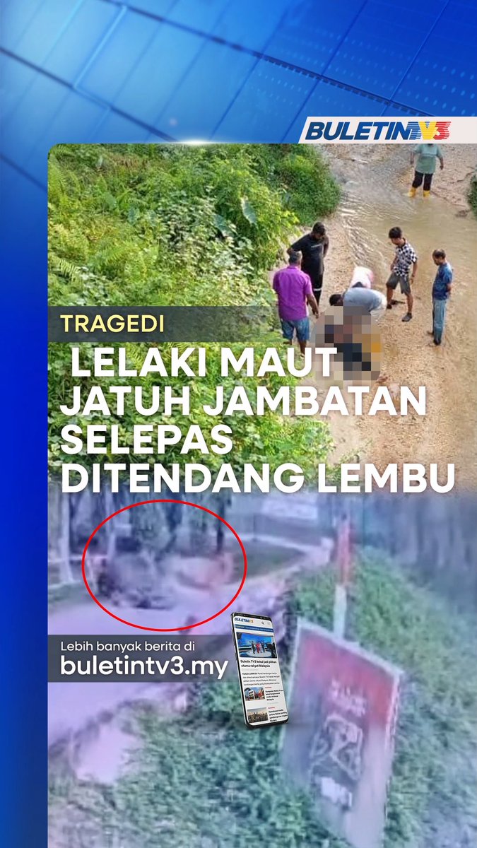 Seorang penyelia ladang berusia 53 tahun maut selepas tercampak ke sungai sejurus ditendang seekor lembu ketika menunggang motosikal di sebuah jambatan di ladang kelapa sawit Hulu Selangor, pagi semalam. #BuletinTV3 #lembu #tular #tendang