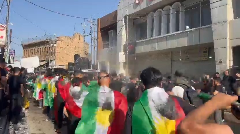 #VÎDEO - Li bajarê Xaneqînê Kurdên Şîe bi Alaya Kurdistanê merasîma Aşûreyê li dar dixin