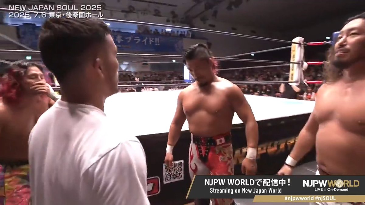 ❤️🔥NEW JAPAN SOUL 2025❤️🔥後楽園大会‼️ 「俺も一緒にやりたいです!」 試合終了後、ヤングライオン永井が無所属入り?を直訴‼️ 無所属メンバーの答えは如何に…⁉️ #njpwworld で配信中📡 視聴&登録⏩「NJPW WORLD」で検索📱 #NJPW #njpwworld #njSOUL
