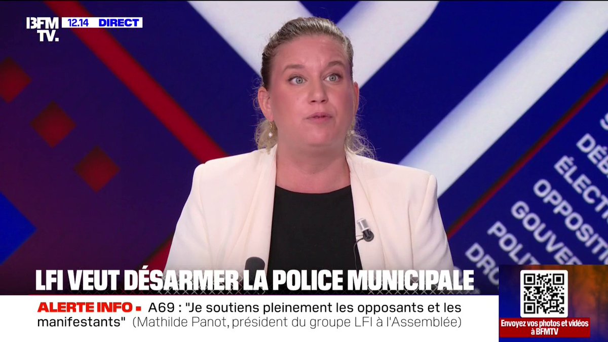 "Le problème que nous avons dans notre pays c'est qu'il y a un lien de confiance qui est brisé avec la police", déclare Mathilde Panot (LFI)