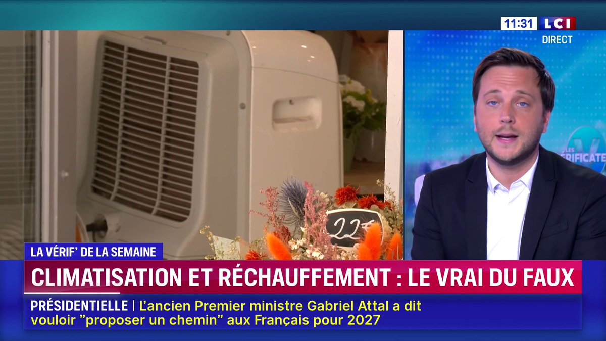 Climatisation : quel est son impact sur le réchauffement climatique ? ➡️ On fait le point avec Jordan Ollivier ▶️ verif_TF1LCI