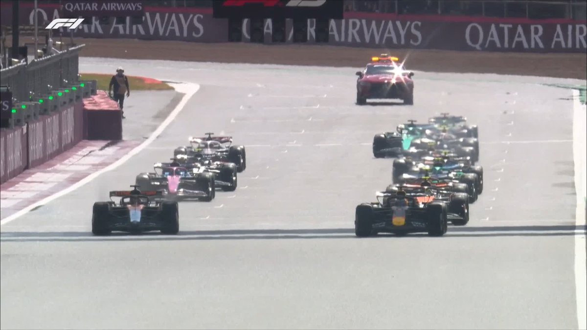 IT'S LIGHTS OUT FOR THE BRITISH GRAND PRIX! 🇬🇧🚥 Contact for Liam Lawson brings out the VSC 💥