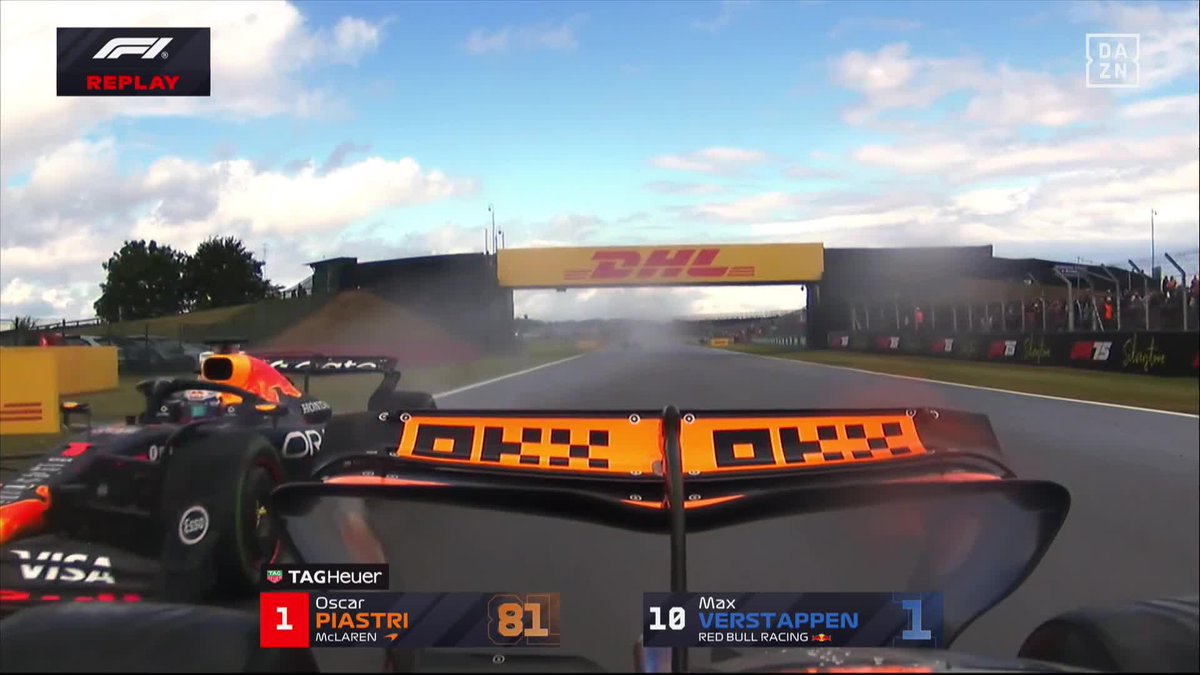 PIASTRI, SANCIONADO CON 10 SEGUNDOS POR SU FRENAZO DURANTE EL SAFETY CAR 🔥 No se lo comió Verstappen de milagro 😮 #BritishDAZNF1 🇬🇧