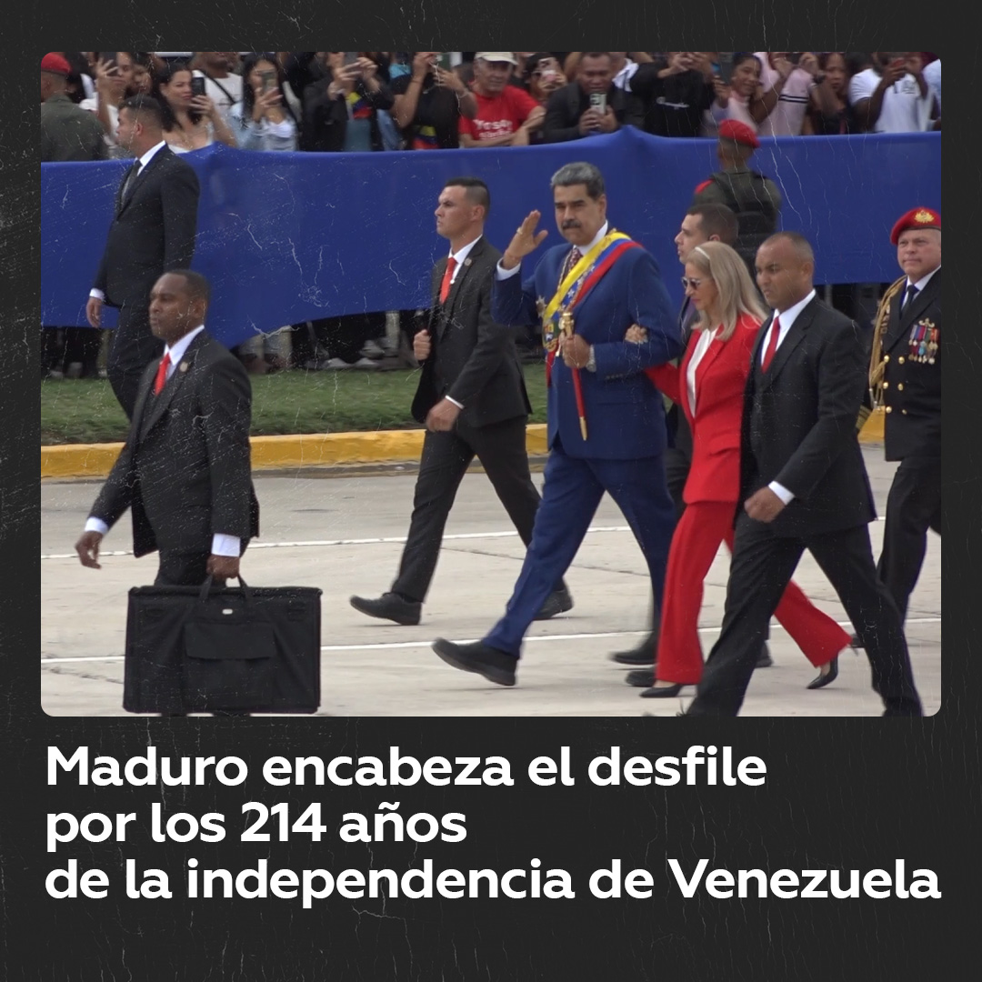 🇻🇪 | Maduro asiste al desfile militar para celebrar el Día de la Independencia de Venezuela: