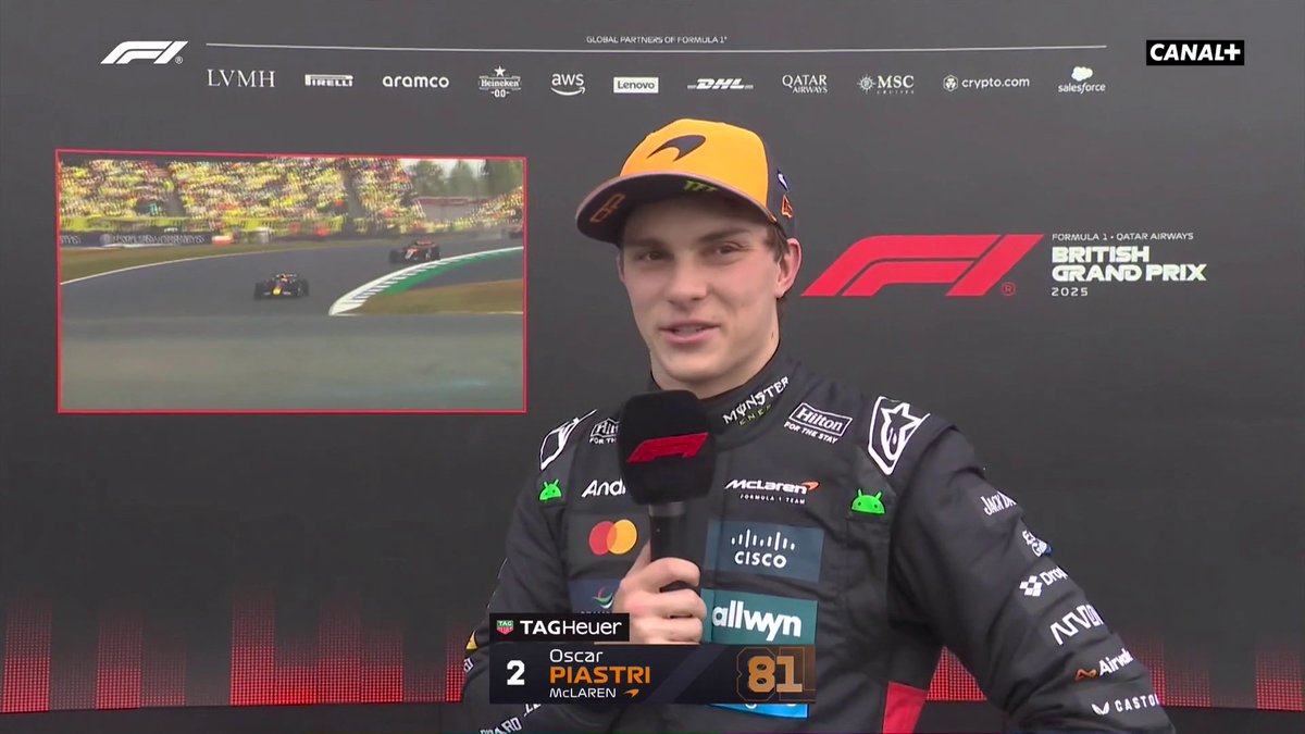 🎙️ "Je ne vais pas en dire trop, je ne veux pas avoir de problème." 🥶 Ambiance glaciale après l'arrivée du côté d'Oscar Piastri 😳 #BritishGP #F1