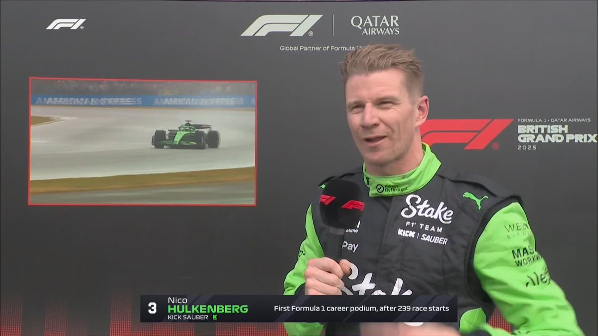 "It's been a long time coming hasn't it?!" 😆 Nico Hulkenberg on that incredible P3 🟢