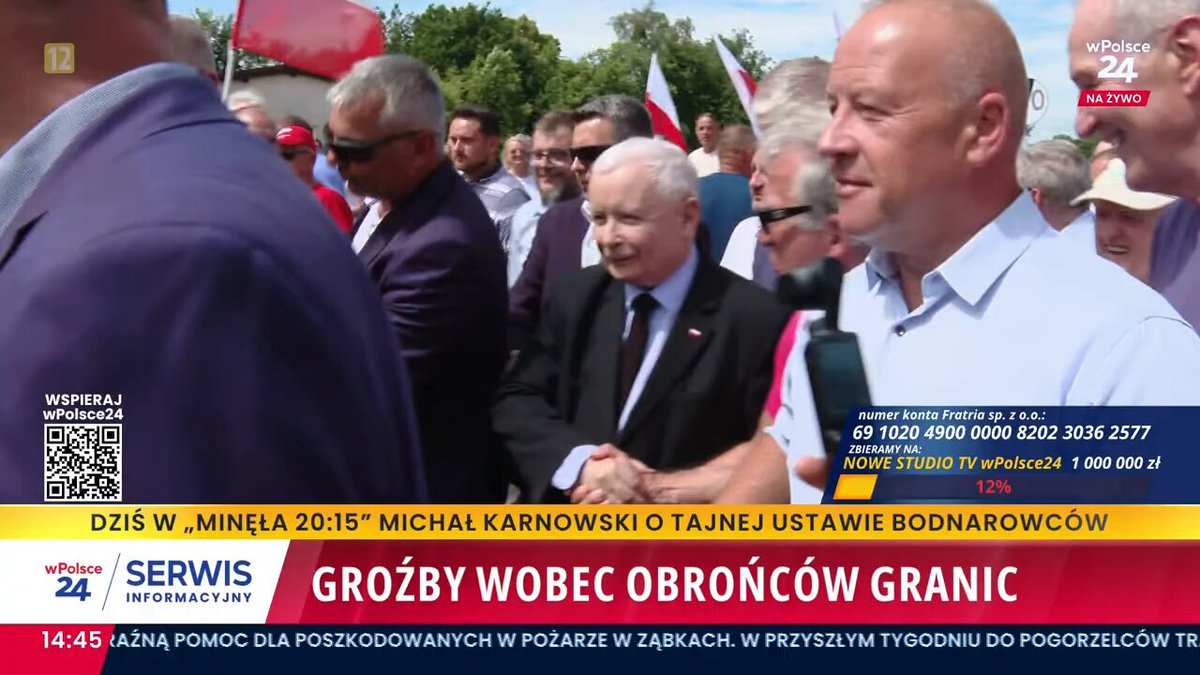 📢Spotkanie Jarosława Kaczyńskiego z obywatelami, którzy bronią naszych granic❗️ "Jeszcze raz bardzo serdecznie dziękuję tym, którzy będą chronić i już bronią polskiej granicy. To w każdym razie uniemożliwiło to wielkie gigantyczne kłamstwo Tuska" - Jarosław Kaczyński