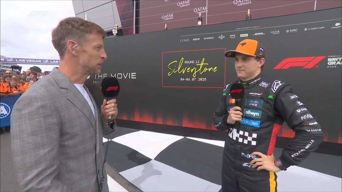 "I'm not going to say much, I'll get myself in trouble" 🤐 Oscar Piastri his P2 at the British GP 💬