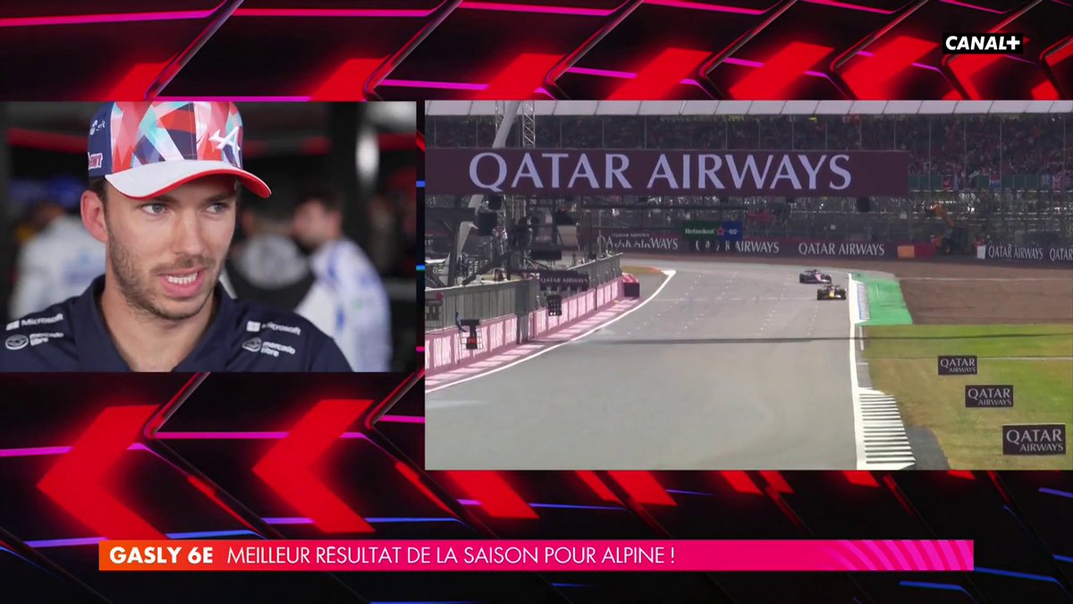 Monsieur Pierre Gasly 🫡🇫🇷 Le Français termine 6e, meilleur résultat pour le pilote et son écurie Alpine cette saison 👏 #BritishGP #F1