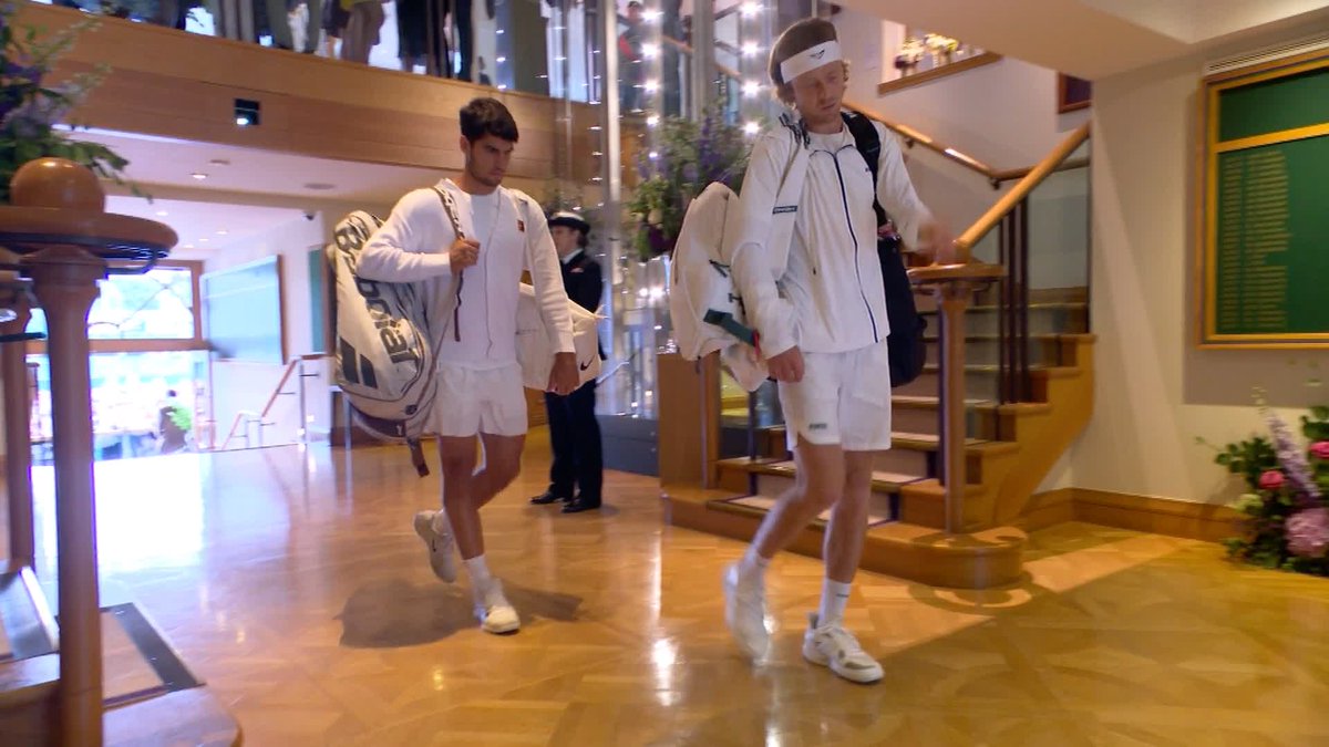 Ready to be entertained? It's time for Andrey Rublev vs Carlos Alcaraz 🤩 #Wimbledon