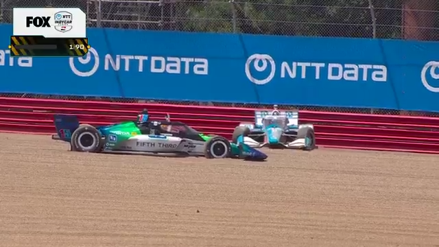 We are GREEN from Mid-Ohio on FOX ... and there's already trouble.