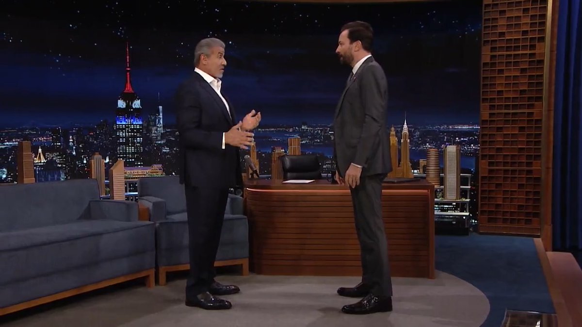 .@officialslystallone shows Jimmy how to deliver a *fake* punch! #FallonFlashback Original Air Date: 11/12/2022