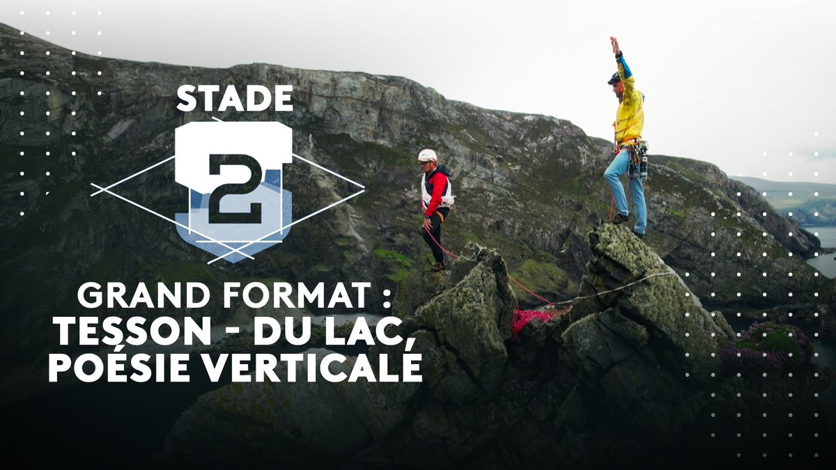 💥 #Stade2 | Grand format : Tesson - Du Lac, poésie verticale 😵 L’un est écrivain, l’autre alpiniste : ensemble, Sylvain Tesson et Daniel Du Lac parcourent le monde pour escalader les stacks ! Cette cordée d’exception embarque Stade 2 dans l’une de ses expéditions...