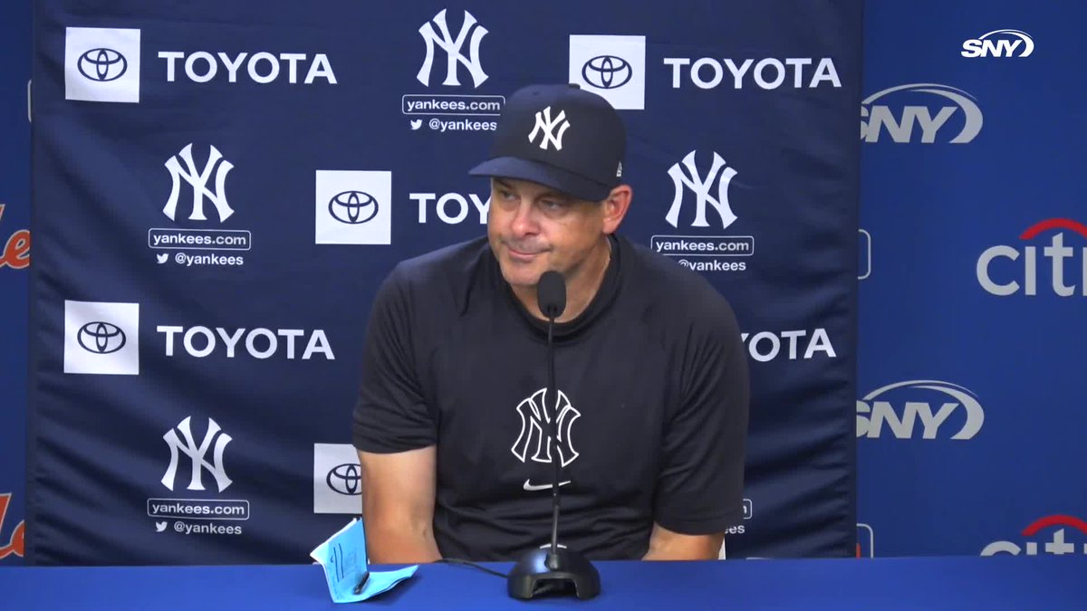 Aaron Boone says Cody Bellinger is the one guy he doesn't worry about telling him where he's playing: "He said to me, 'don't worry about where you play me every day, if I haven't played there in awhile, I love it. I don't care"