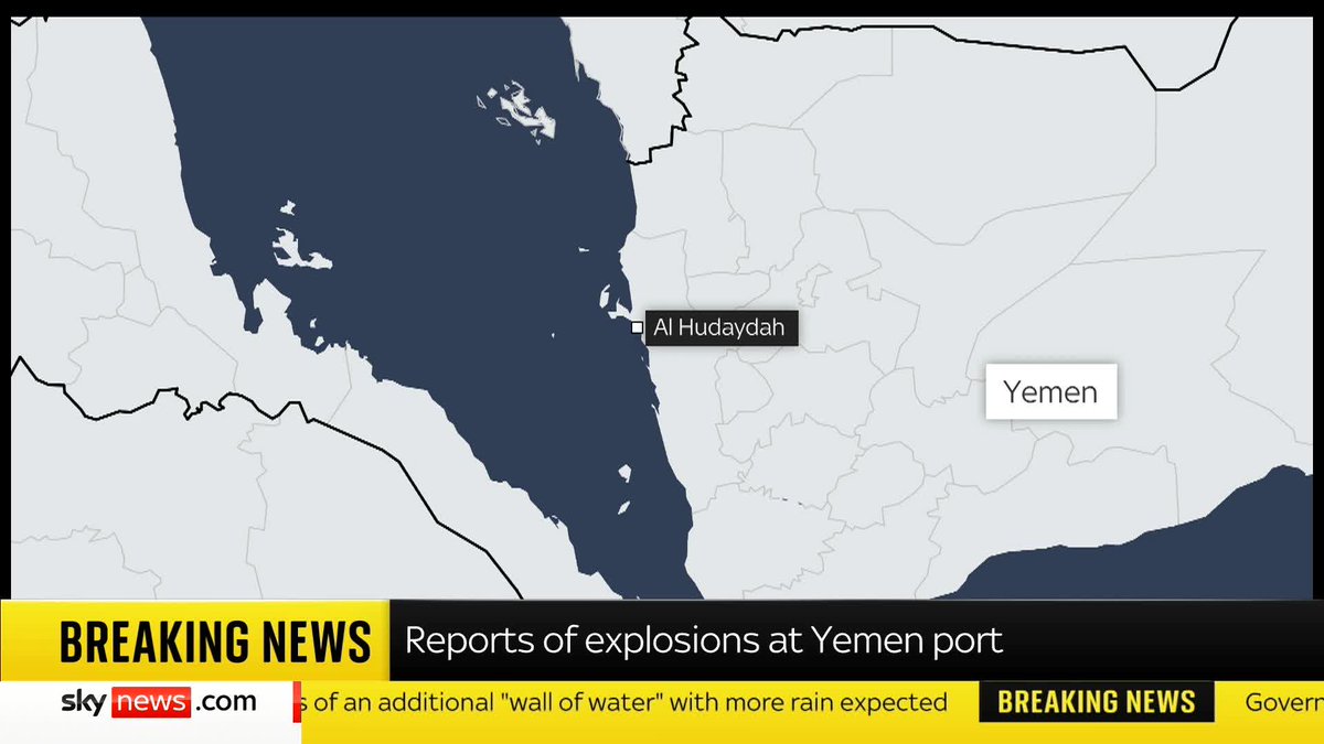 BREAKING NEWS: Residents say they have heard explosions at Hodeidah port in Yemen. Sky's @AnnaBotting has the latest. Read more ➡️ 📺 Sky 501, Virgin 602, Freeview 233 and YouTube