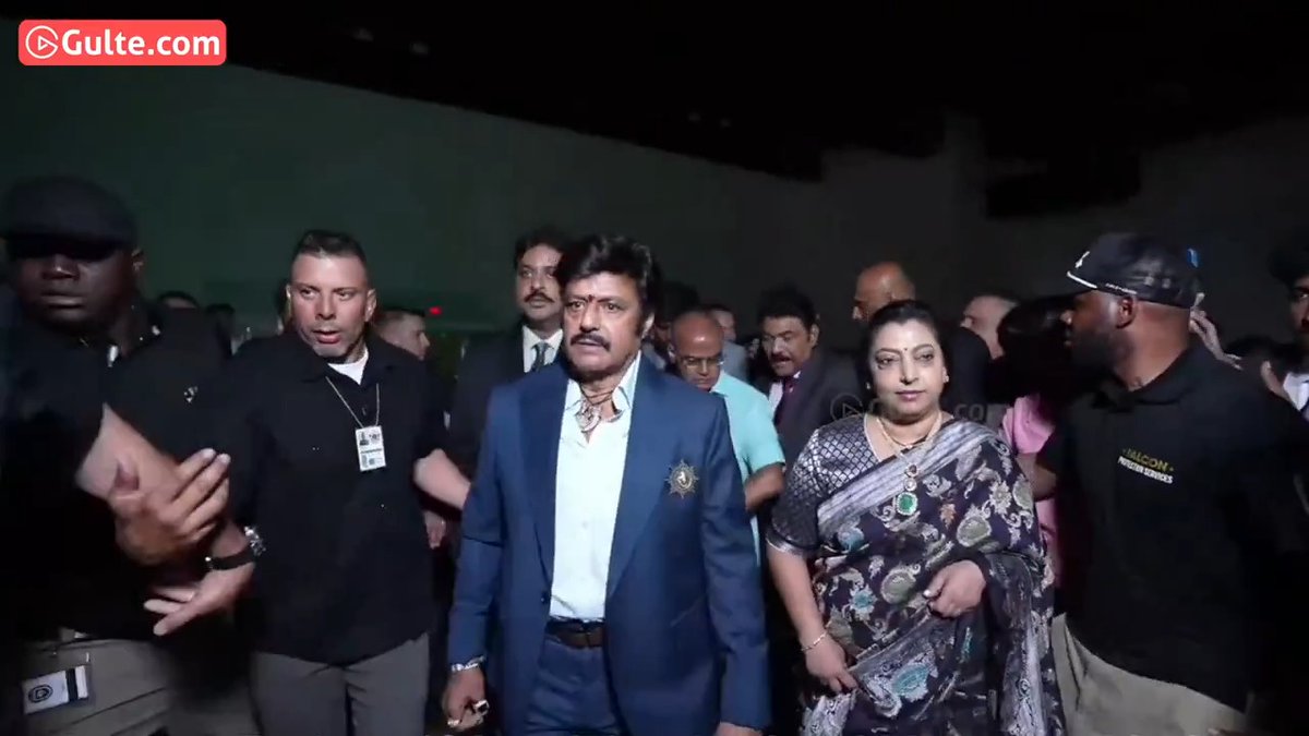 #NandamuriBalakrishna along with his wife Vasundhara garu arrives at #NATS Sambaralu 2025 Event. #NATS2025