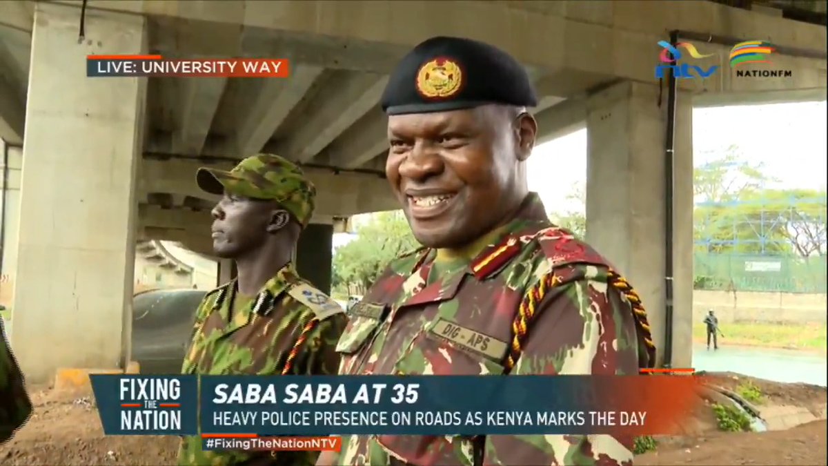 DIG Gilbert Masengeli states that everyone is allowed to enter the CBD and that people are reporting to work as usual.