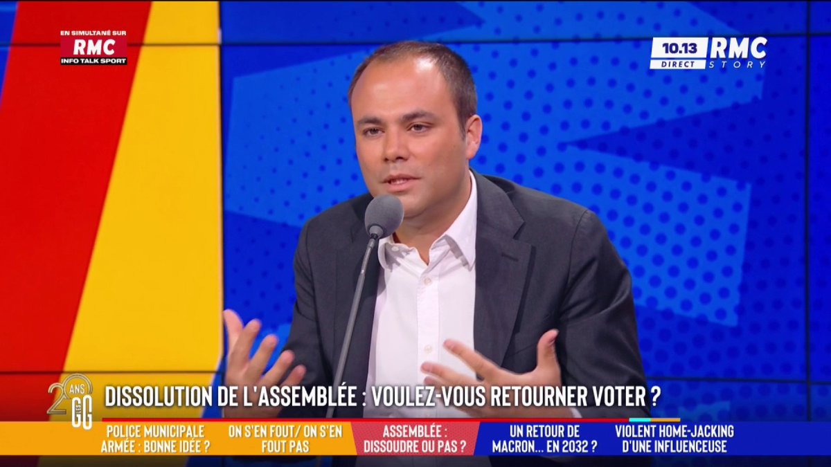 🗣️ Charles Consigny sur le retour de Macron en 2032 : "C'était beau la réunion des Jeunes avec Macron. Il y avait environ 9 personnes dans la salle, si tu comptes le staff de tous les ministres. Le gars prend date pour 2032... il a perdu le contact avec la réalité." #GGRMC