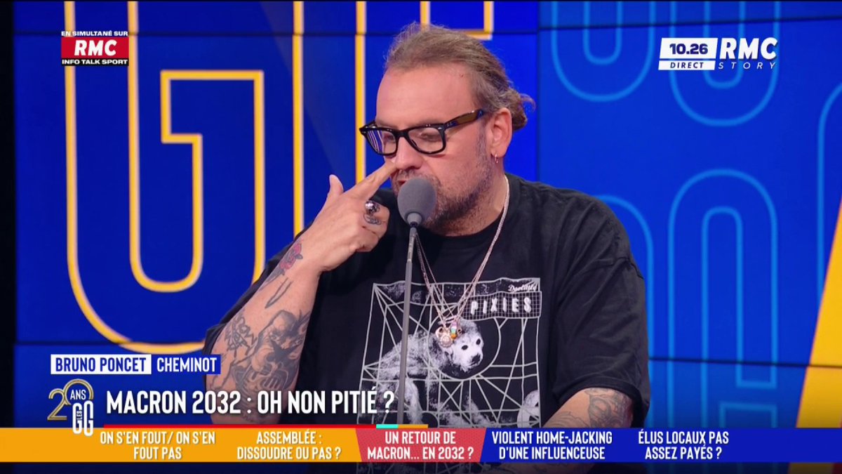🗳️🇫🇷 Macron de retour en 2032 ? 🗣️ Bruno Poncet : "Les Français ont du mal à finir la fin du mois, on a des otages dans des pays, il appelle Poutine y'a rien qui bouge... je ne comprends pas qu'on se demande encore s'il est à sa place." #GGRMC