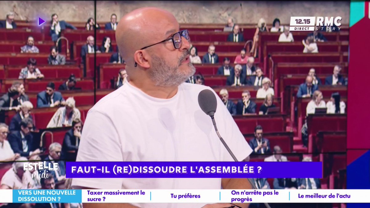 🏛️ Faut-il (re)dissoudre l’Assemblée ? 🎙️ Benjamin Amar : "Il y a eu une dissolution, la gauche est sortie première ! Qu'il laisse une chance à la gauche de gouverner ! Emmanuel Macron est imprévisible... Il ne faut laisser aucun crédit à ce qu'il raconte !" #EstelleMidi