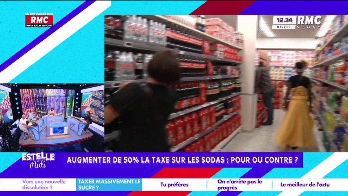 💶 Augmenter la taxe sur les sodas 📞 Yohan : "Je mange des sucreries tous les jours, il faut étendre cette taxe à tout ce qui est sucré... C'est un fléau ! Le plus gros impact dans notre budget, c'est la Sécu donc l'obésité et toutes les maladies liées à ça..." #EstelleMidi