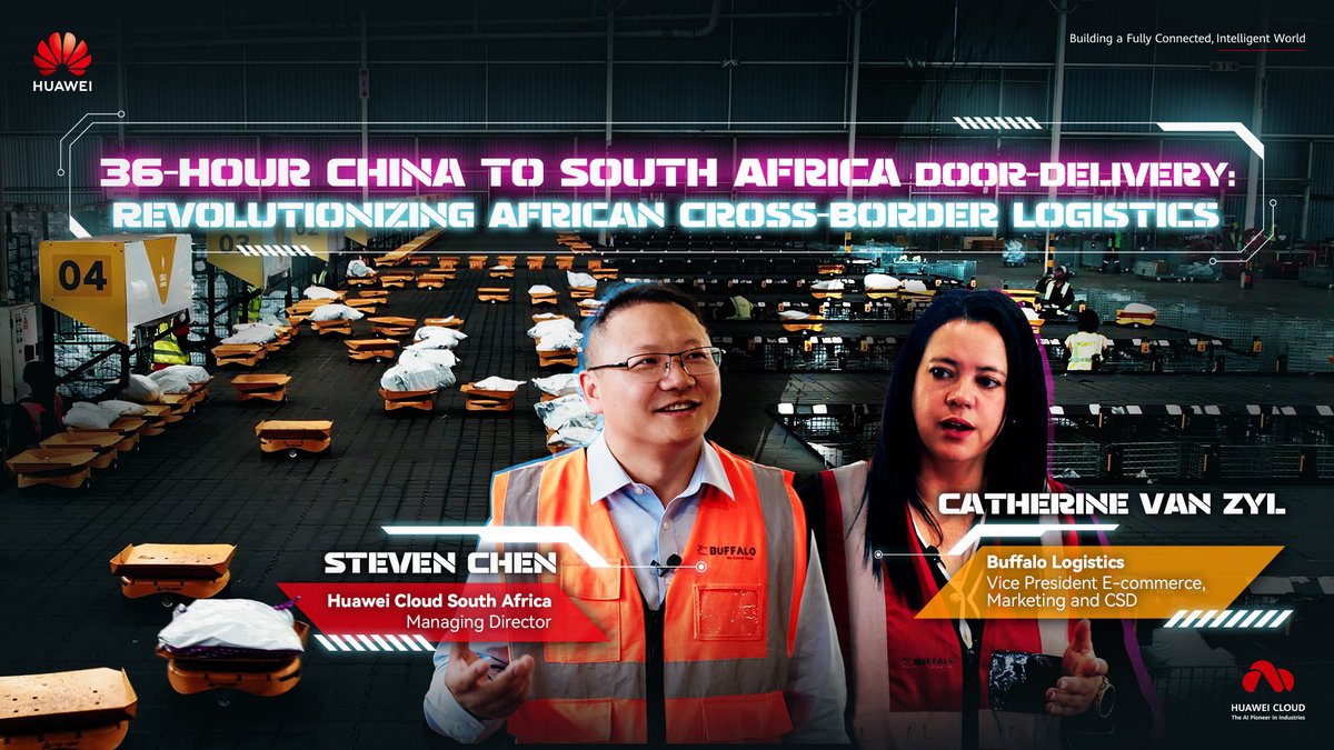 In South Africa, a resilient woman named Blessing, a mother and bakery shop owner, juggles entrepreneurship and family every day without ever letting go of her dream. 📦 In the past, she handled sourcing, customs, and shipping all by herself—exhausting and overwhelming! 🚀 Now, Buffalo Logistics takes care of it all, delivering supplies from China to South Africa in just 36 hours, so she can focus on her customers—and enjoy more time with family. 🌐 Buffalo is the fastest online trade logistics provider between China and Africa. Powered by Huawei Cloud technology, Buffalo is building a smarter, faster supply chain: ✅ Delivery time: Reduced from 20 days to 36 hours ✅ Package delivery success rate: Increased from 90% to 99% ✅ Local service response time: Cut from 15 hours to 15 minutes 📈 Delivery efficiency now reaches 85%, 10% higher than the industry average 🤖 Automation has reduced error rates to 0.01% 🛡️ 24/7 cloud service ensures platform stability and uninterrupted operations 🤝 Huawei Cloud & Buffalo Logistics are reshaping trust through technology and delivering hope with speed across Africa.