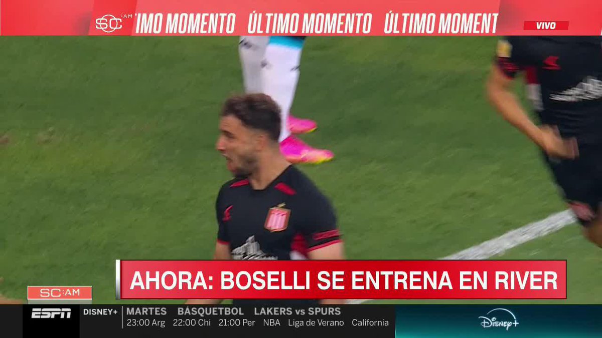 #AHORA - Nos cuenta Juan Patricio Balbi en #SportsCenterAM, que Seba Boselli ya está en el entrenamiento de River y no jugará con Estudiantes. 📺 #DisneyPlus