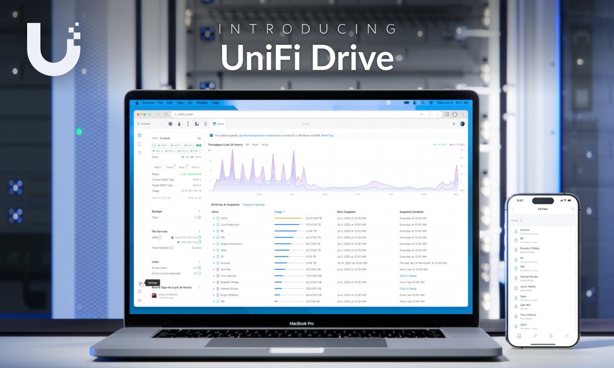 Introducing UniFi Drive 3.0 🔹 All-new advanced RAID setup 🔹 Flexible Storage Pools 🔹 Expanded cloud integrations 🔹 Fast native experience now integrated into license-free Identity Endpoints for iOS and Android