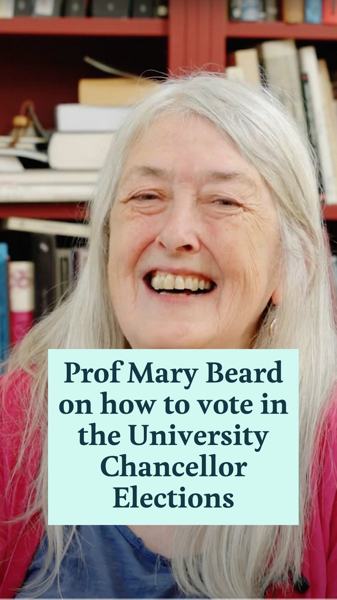 Hear from Professor Mary Beard about how to vote in the University of Cambridge's Chancellor Election. If you're a member of the Senate and have registered for online voting, you can do so from this Wednesday 9 July until Friday 18 July, using the link you'll receive via email on Wednesday. If you didn’t register for online voting, you can vote in person at Senate House on Saturday 12 July or Wednesday 16 July. Find out more about the role of Chancellor, who can vote and how to vote here