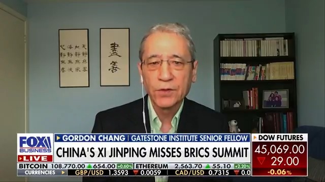 Gatestone Institute senior fellow Gordon Chang weighs in on Chinese President Xi Jinping's absence from the BRICS summit.