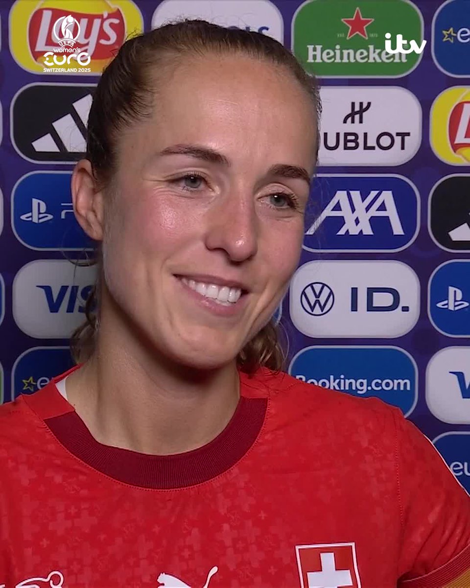 "I probably cried about three times already!" 🥹 Switzerland Captain Lia Walti reflects on how much this tournament means after their crucial win over Iceland 🙌 🎙️ Semra Hunter