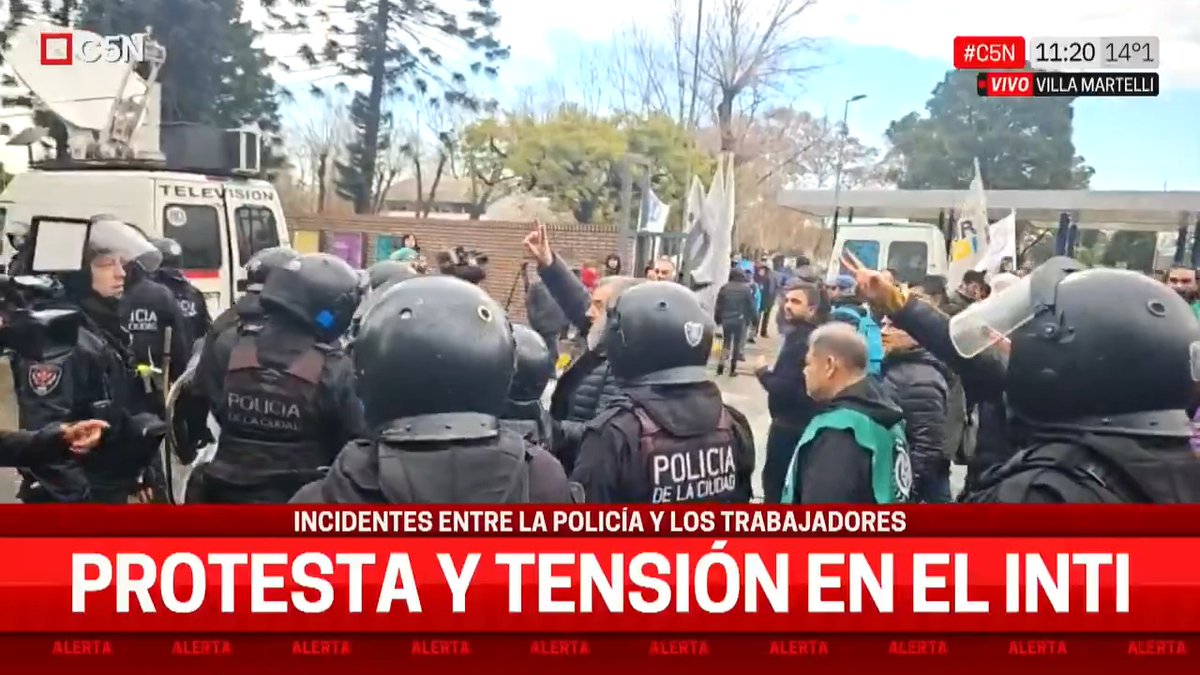 ⚠️ Protesta y tensión en el INTI: incidentes entre la Policía y los trabajadores 📺 En vivo por #C5N y en
