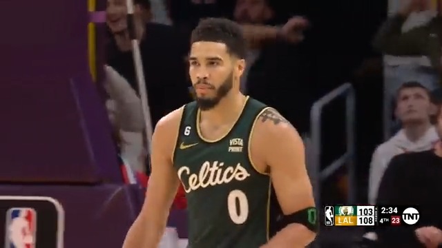 Day 55 of posting Jayson Tatum performances until he returns 44/9/6 with 5 threes to complete a comeback win in OT over the Lakers