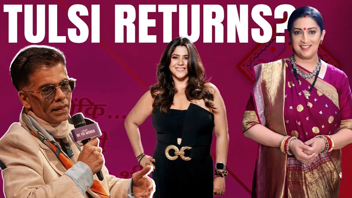 As viral pictures leak purportedly of @SmritiIrani new look as "Tulsi", here's what @SmritiIrani told #KaranJohar at our WeTheWomen in London about "Kyunki's Best Kept Secret". Dont miss this conversation in full here