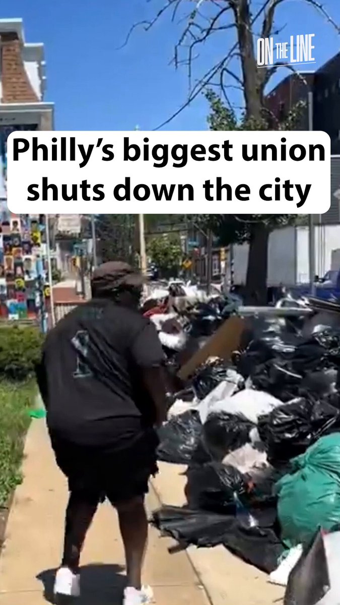 Striking city workers in Philly with AFSCME DC33 – from sanitation to public works to libraries – are fighting for living wages to stay in the city they keep running. As the strike enters its 2nd week, the trash piles are rising and pressure grows on the city to make a fair deal.