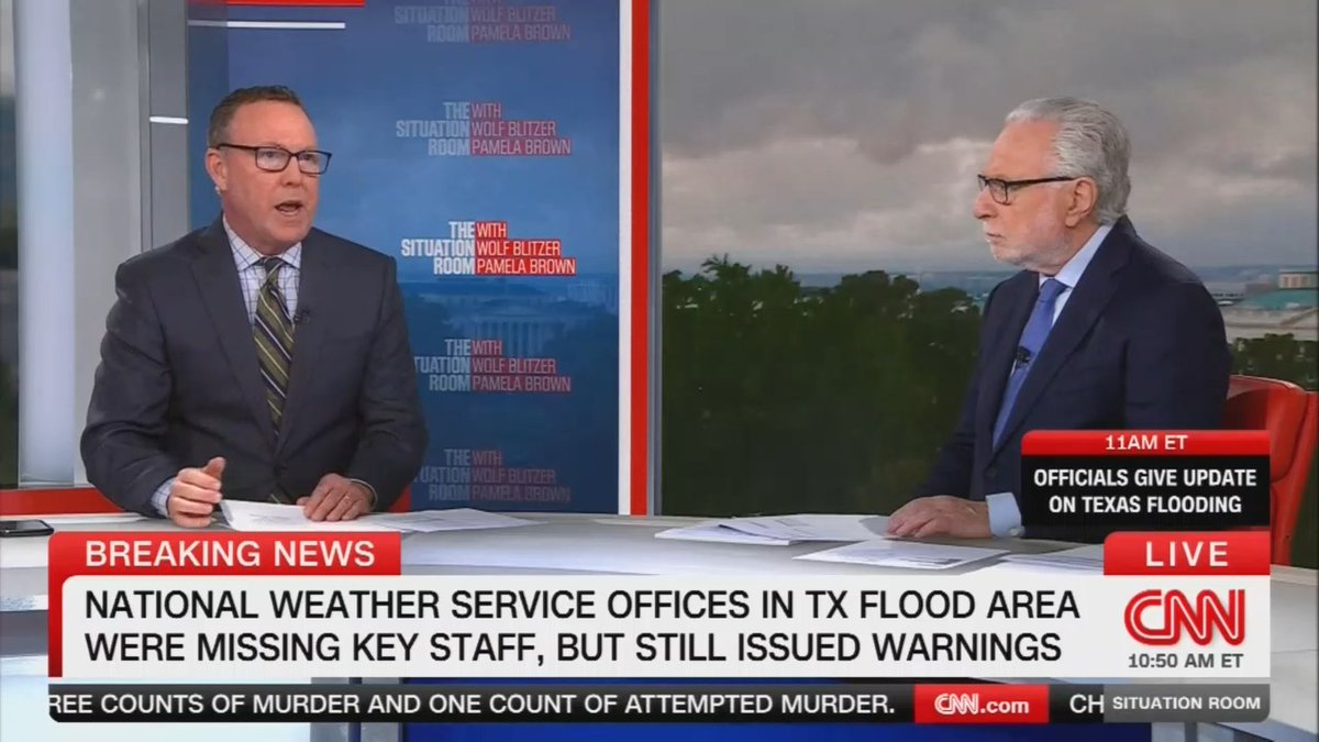 Host: There are two offices of the National Weather Service in Texas that are closely involved in warning about flooding on the Guadalupe River. They are missing some key staff members. The Austin-San Antonio office is missing what they call a Warning Coordination Meteorologist. That's a role that serves as a crucial direct link between forecasters and emergency managers