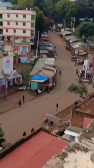 Cargo Military Chopper lands in Ihura Stadium Murang’a. No one knows what it was delivering but chaos in Murang’a begun immediately it left.