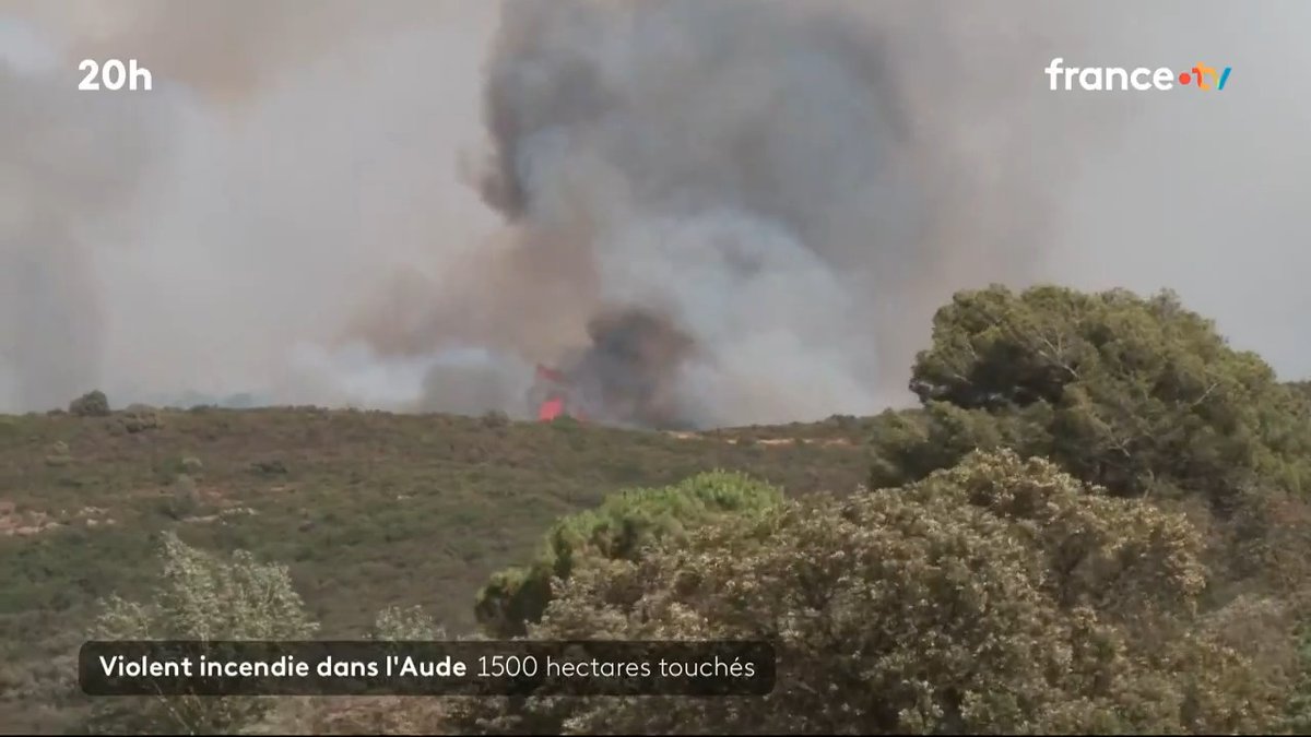 🇫🇷🔥 Incendies dans l’Aude : les flammes aux portes de Narbonne. Plusieurs quartiers appelés à se confiner. #JT20h