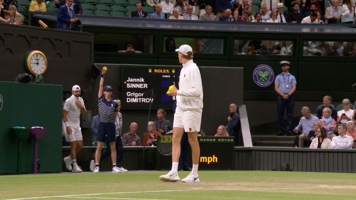 A sight we never want to see. Grigor Dimitrov is forced to retire while leading two sets to love. Everyone at #Wimbledon is wishing you a speedy recovery, Grigor 💚💜