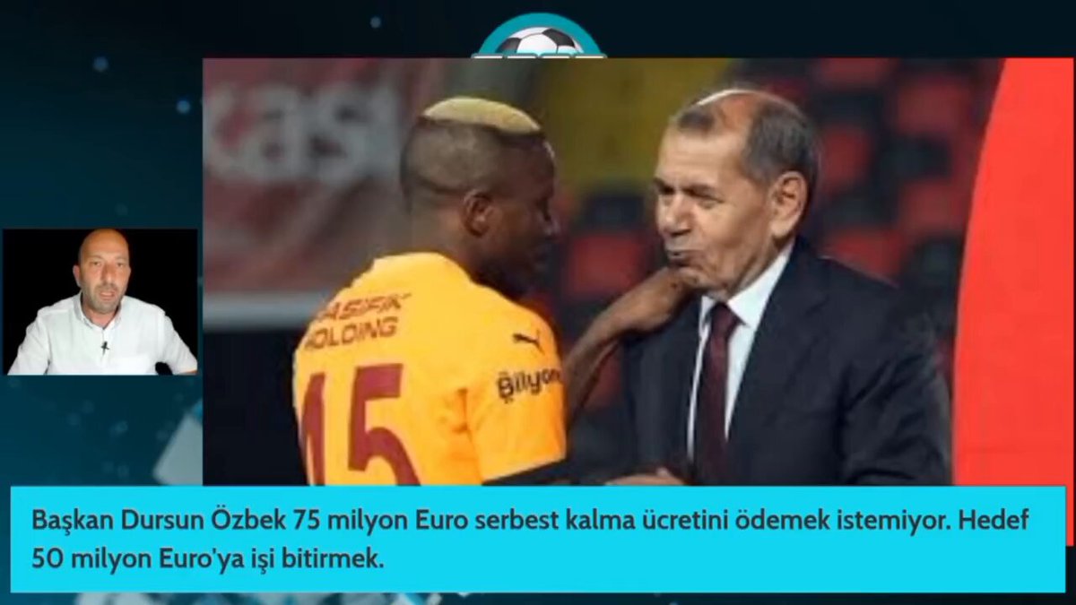 🗣️ Gökhan Dinç: "Galatasaray başkanı Dursun Özbek, Osimhen'in 75 milyon euro serbest kalma parasını ödemek istemiyor. Özbek için üst sınır 50 milyon. Başkan bunu tranfseri yapacak yapacak isimlere söyledi. Çünkü bu transfer başarısı olmaz, 75 milyon'u veren herkes Osimhen'i alır. Bu arada Al Hilal de bırakmış değil, Napoli'yle 75 milyon konusunda anlaştı. O yüzden şu an Napoli başkanı 74 milyona bile düşmüyor." (Spor gecesi)