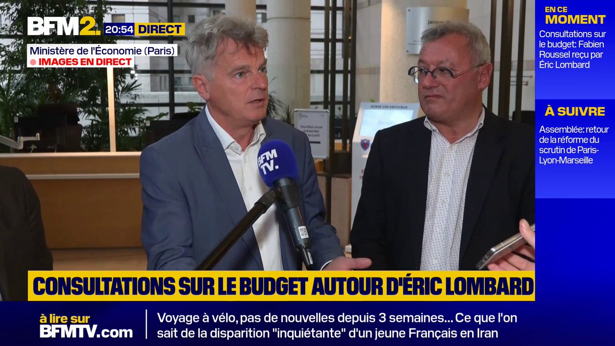 Budget : Fabien Roussel espère "des gestes pour le pouvoir d'achat" à la sortie de sa réunion à Bercy avec le ministre de l'Économie #BFM2