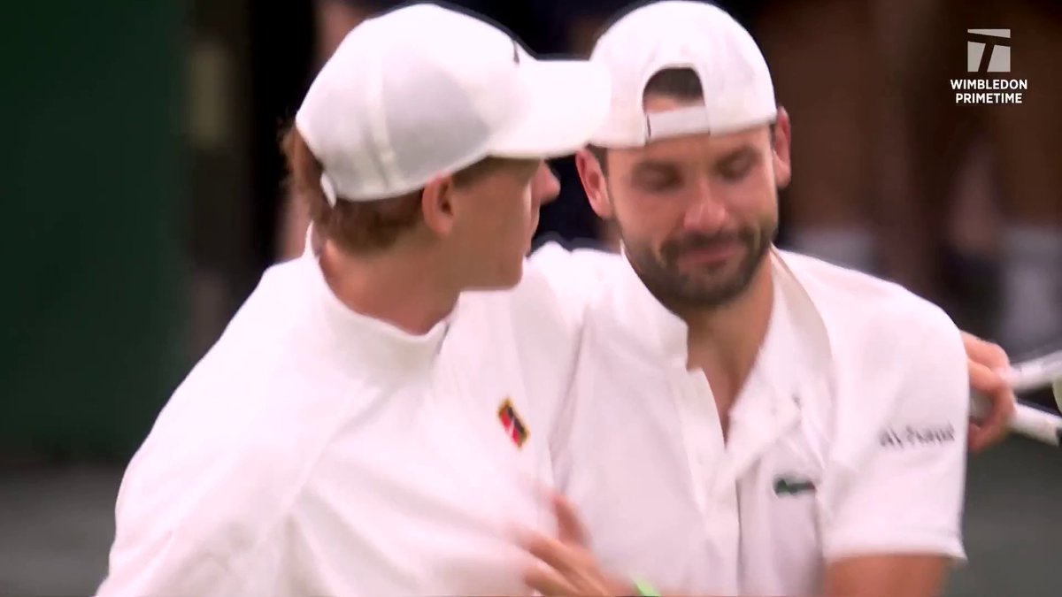 "The injury gods owe this kid something." 🤕 Reaction to Dimitrov's retirement against Sinner ⤵️ #Wimbeldon