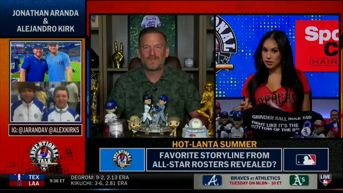 Jonathan Aranda and Alejandro Kirk were childhood teammates in Mexico and have now been selected to the AL All-Star team 👏 What's your favorite storyline from these rosters? Siera Santos | RyanDempster